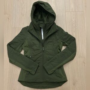Lululemon green zip up jacket “Another mile jacket”